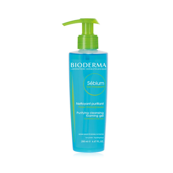Bioderma Sébium Gel Moussant Purifying Cleansing Foaming Gel for Combination to Oil Skin 200 ml