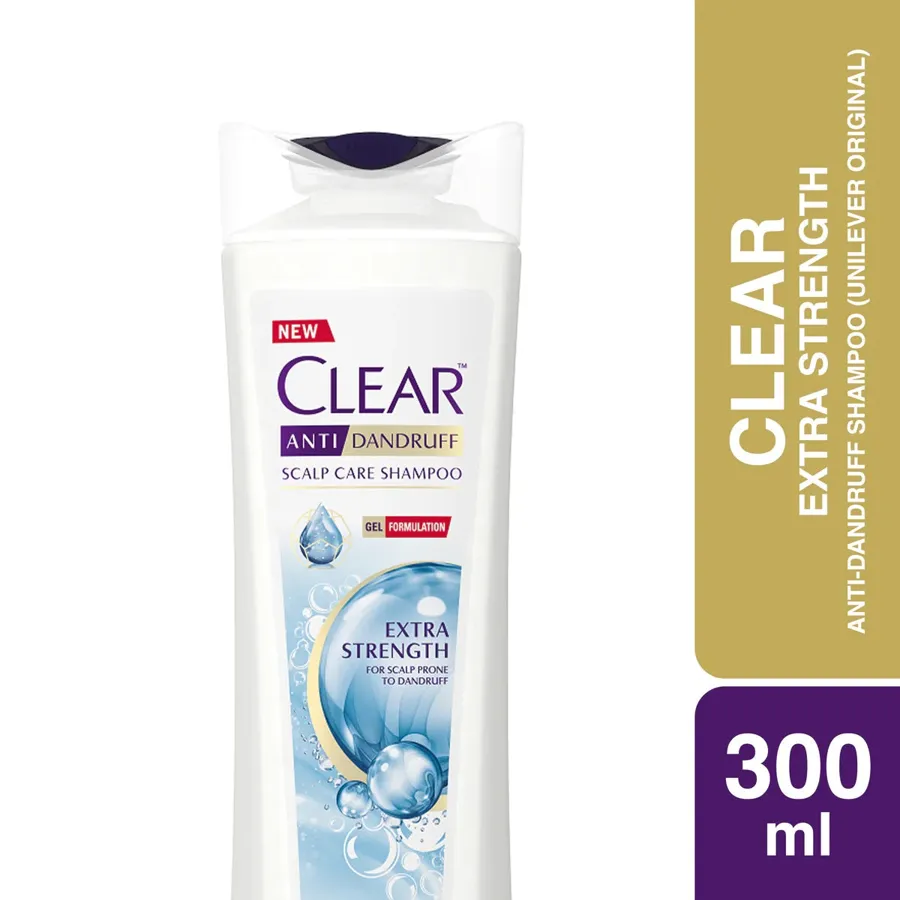 c8a7f541abed88607d82b21fb316b825 Clear Extra Strength Anti-Dandruff Shampoo 300ml - Image 1
