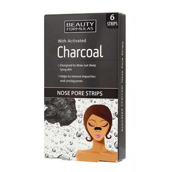 Beauty Formulas Activated Charcoal Nose Pore Strips 6pcs/packet