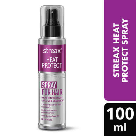 streax-heat-protect-spray-for-hair-100-ml-hair-styling-spray-for-women-and-men-i-protection-upto-250-c-and-2x-less-hair-breakage_1_display_1710752009_d3f70f36 Streax Heat Protectant Spray for Hair with Jojoba Seed Oil - 100 ml - Image 1